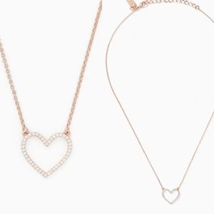 kate spade scalloped open heart necklace